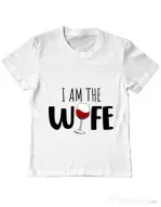Tricou ADLER copil I am the wife Alb