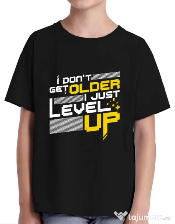 Tricou ADLER copil I dont get older Negru
