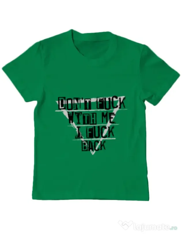 Tricou ADLER copil I fuck back Verde mediu