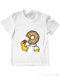 Tricou ADLER copil I Like Donut Alb
