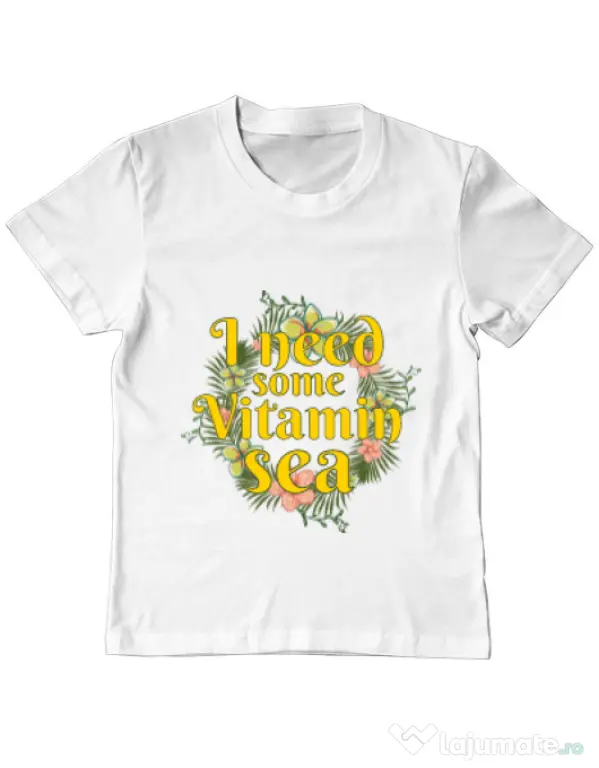 Tricou ADLER copil I need some vitamin sea Alb