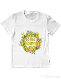 Tricou ADLER copil I need some vitamin sea Alb