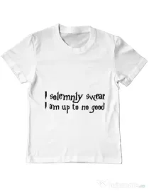 Tricou ADLER copil I solemnly swear Alb