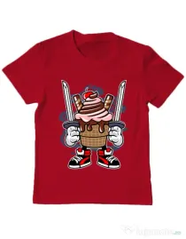 Tricou ADLER copil Ice Cream Ninja Rosu