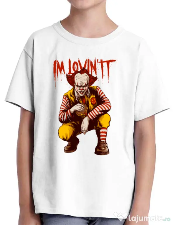 Tricou ADLER copil I'm Lovin IT Alb