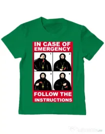 Tricou ADLER copil In case of emergency Verde mediu
