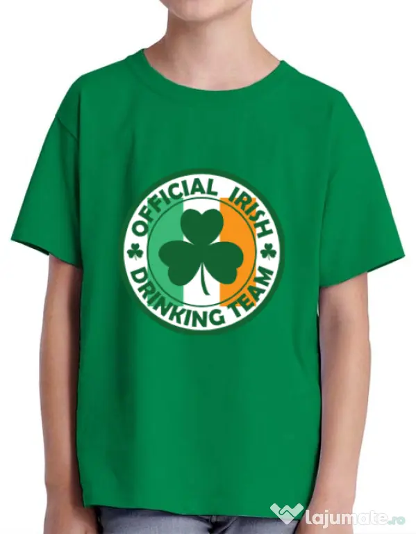 Tricou ADLER copil Irish Drinking Team Verde mediu