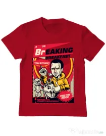 Tricou ADLER copil Jesse breakfast Rosu