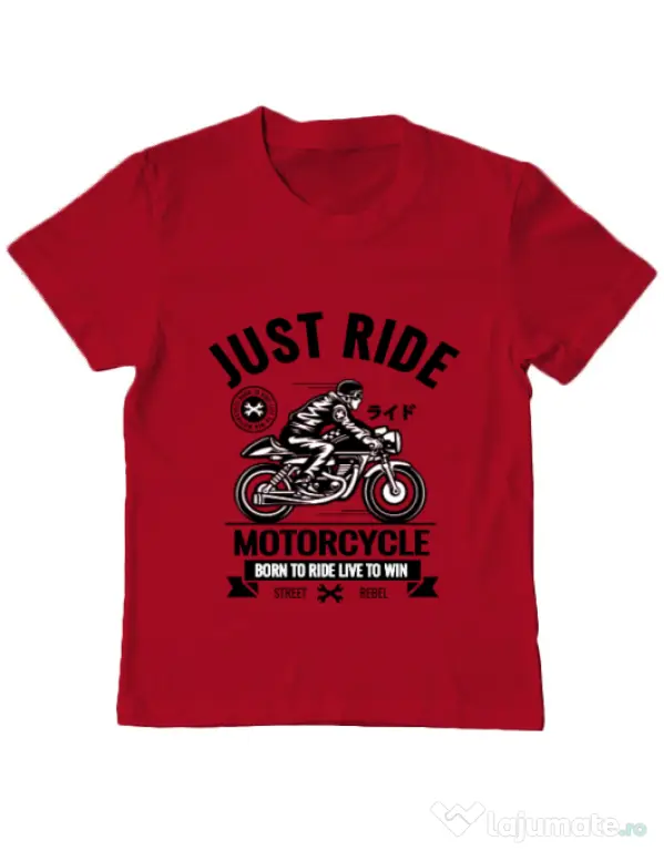 Tricou ADLER copil Just ride Rosu