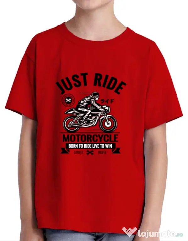 Tricou ADLER copil Just ride Rosu