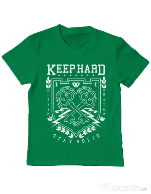Tricou ADLER copil Keep Hard Verde mediu