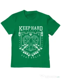Tricou ADLER copil Keep Hard Verde mediu