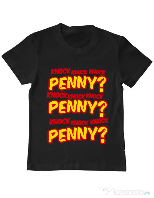 Tricou ADLER copil Knock Penny Negru