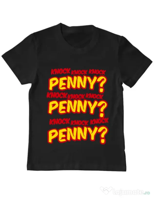 Tricou ADLER copil Knock Penny Negru