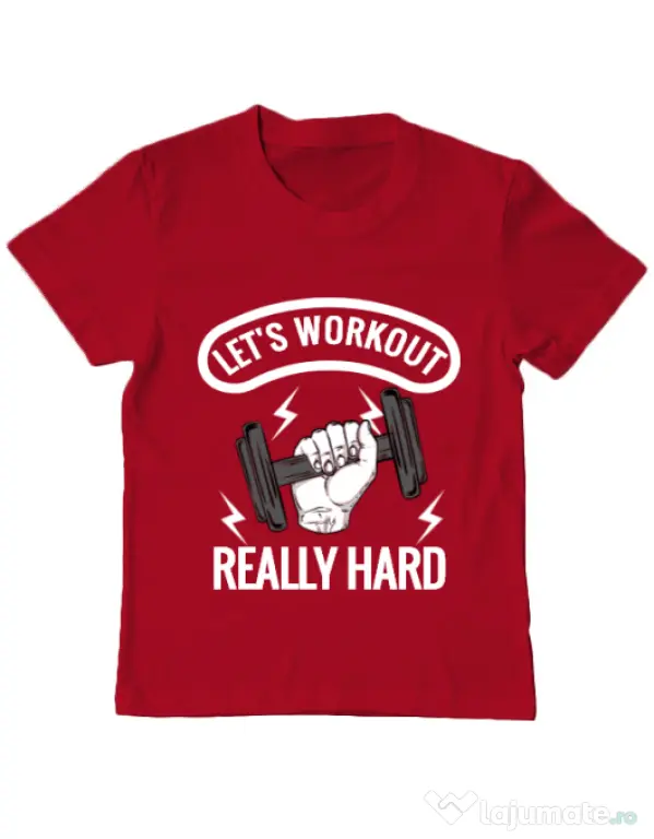 Tricou ADLER copil Let’s workout Rosu