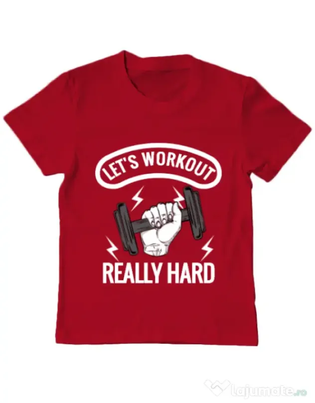 Tricou ADLER copil Let’s workout Rosu