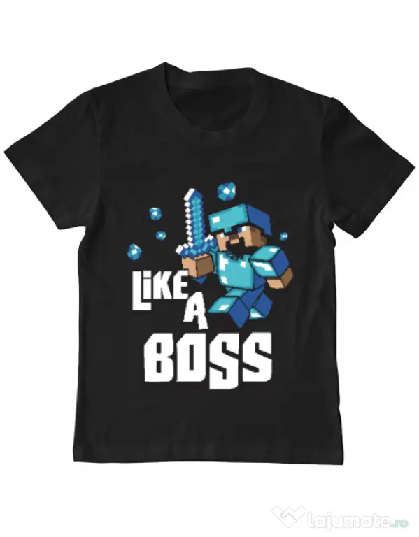 Tricou ADLER copil Like a boss Negru