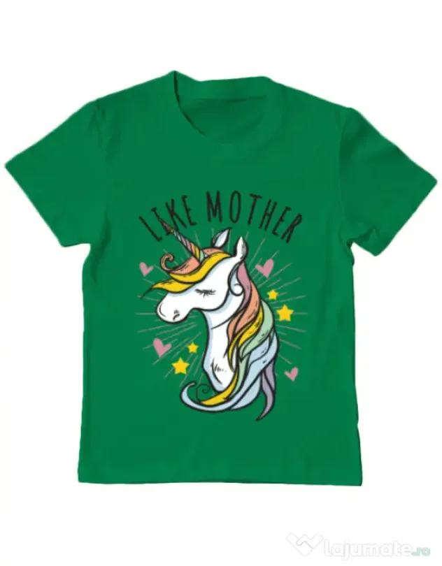 Tricou ADLER copil Like mother Verde mediu