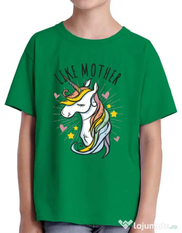 Tricou ADLER copil Like mother Verde mediu
