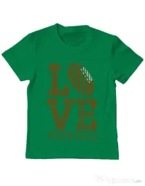 Tricou ADLER copil Love football Verde mediu