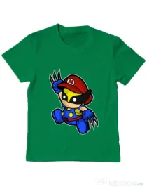 Tricou ADLER copil Mario Wolverine Verde mediu