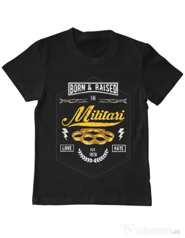 Tricou ADLER copil Militari Negru