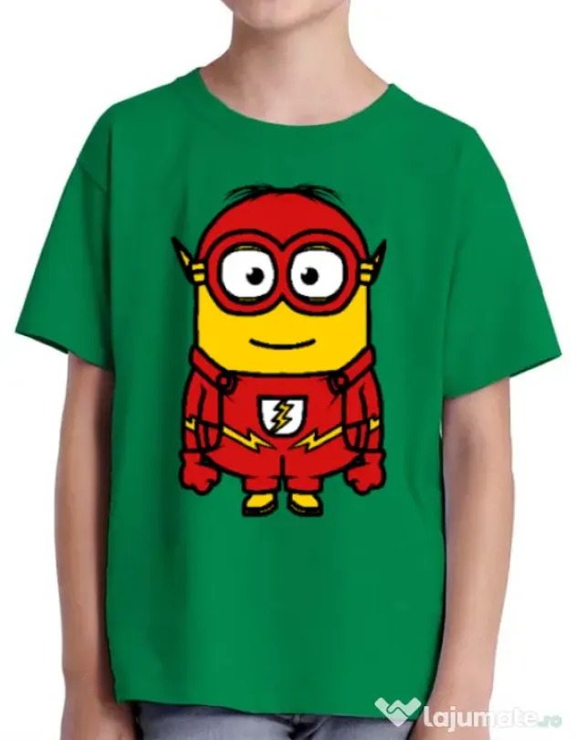 Tricou ADLER copil Minion flash Verde mediu