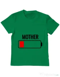 Tricou ADLER copil Mother battery Verde mediu