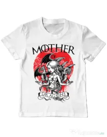 Tricou ADLER copil Mother of dragons Alb