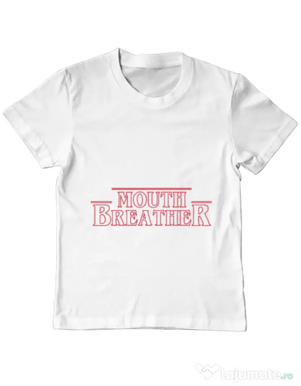 Tricou ADLER copil Mouth breather Alb