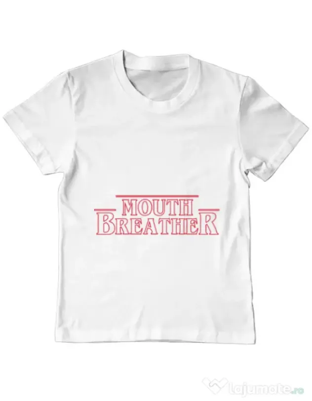 Tricou ADLER copil Mouth breather Alb