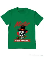 Tricou ADLER copil Mr. steal your girl Verde mediu