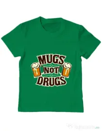 Tricou ADLER copil Mugs not drugs Verde mediu