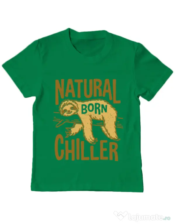 Tricou ADLER copil Natural born chiller Verde mediu