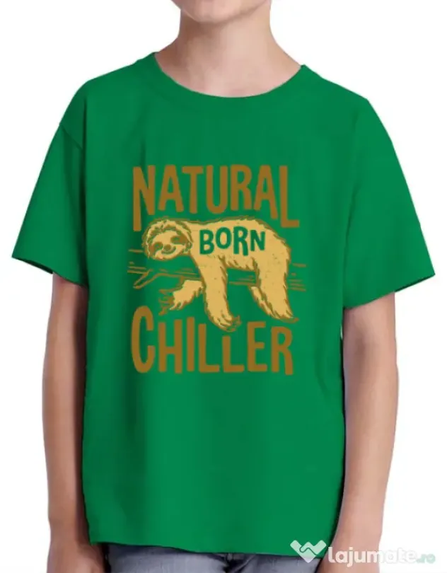 Tricou ADLER copil Natural born chiller Verde mediu