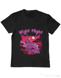 Tricou ADLER copil Night flight Negru