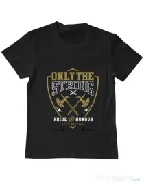 Tricou ADLER copil Only The Strong Negru