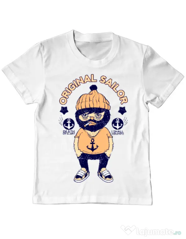 Tricou ADLER copil Original sailor Alb