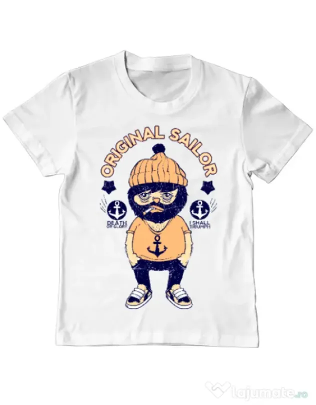 Tricou ADLER copil Original sailor Alb