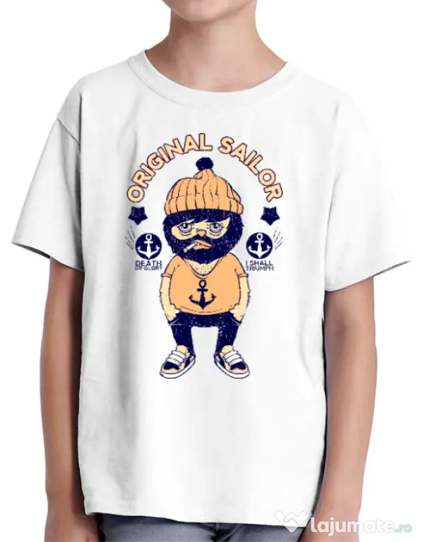 Tricou ADLER copil Original sailor Alb