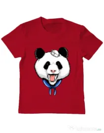 Tricou ADLER copil Panda Sailor Rosu