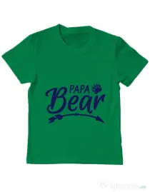 Tricou ADLER copil Papa bear Verde mediu