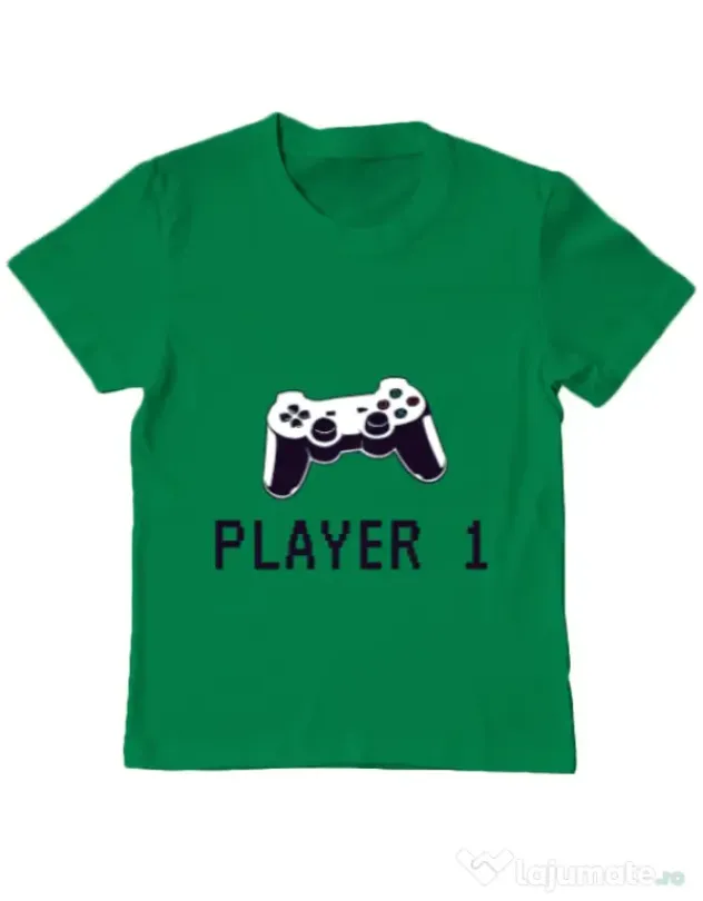 Tricou ADLER copil Player 1 Verde mediu
