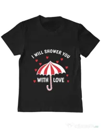 Tricou ADLER copil Raining love Negru
