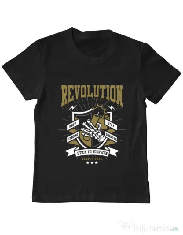 Tricou ADLER copil Revolution Negru