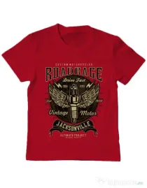 Tricou ADLER copil Road Rage Rosu