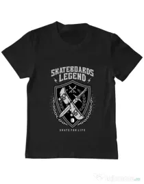Tricou ADLER copil Skateboards Legend Negru