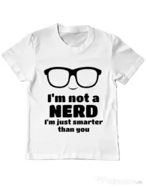 Tricou ADLER copil Smarter than you Alb