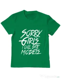 Tricou ADLER copil Sorry girls Verde mediu
