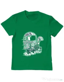 Tricou ADLER copil Space Racer Verde mediu